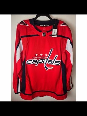 Adidas Washington Capitals NHL Authentic Home Jersey Mens Size 52